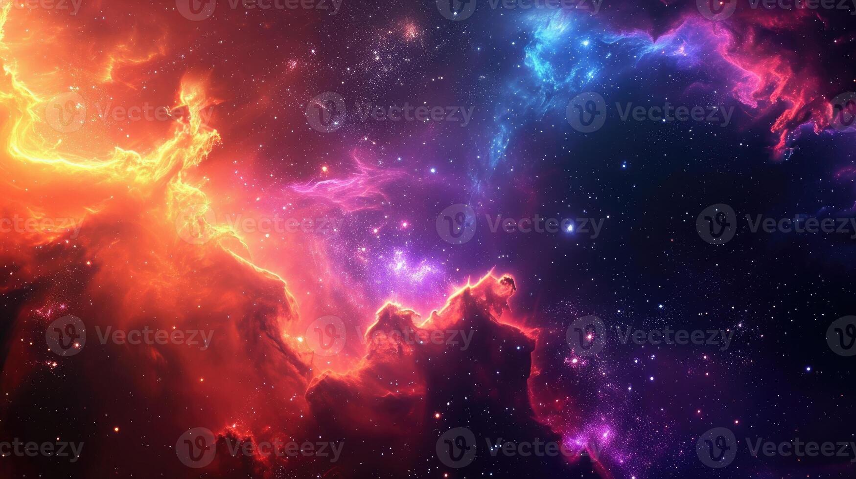 ai généré coloré espace galaxie nuage nébuleuse, ai généré. photo