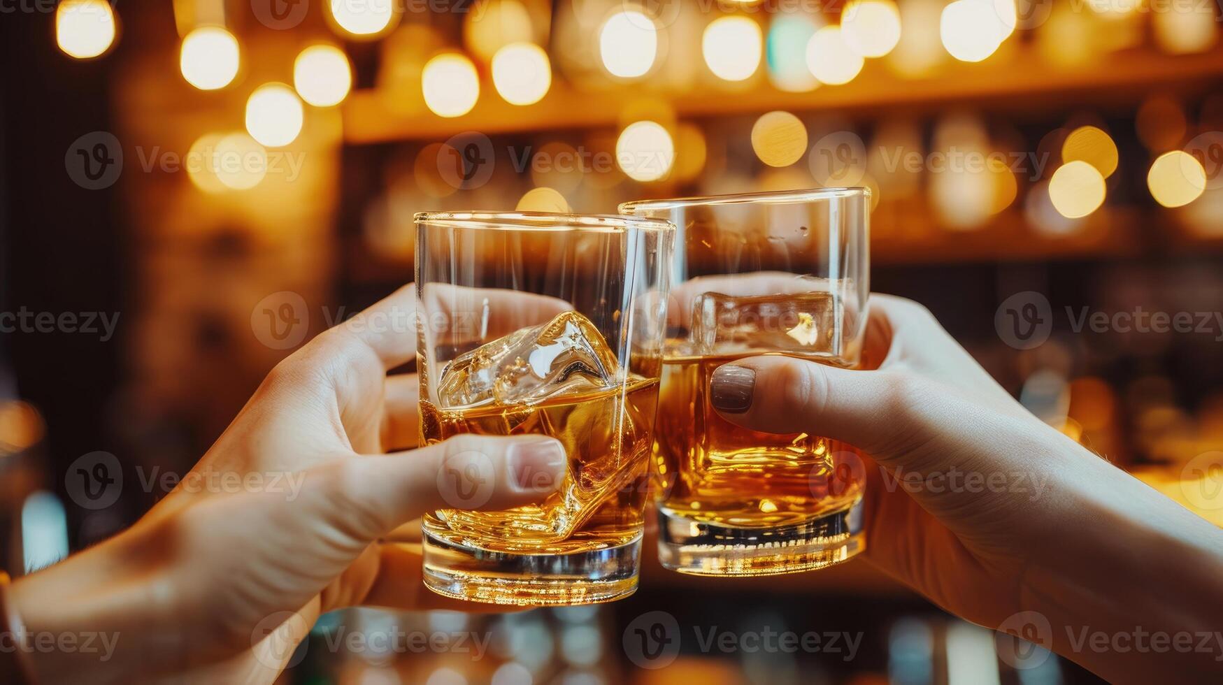 ai généré célébrer des moments avec whisky dans main, une pain grillé à souvenirs, ai généré. photo