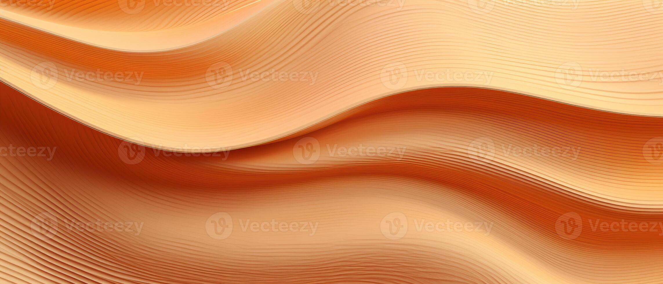 ai généré une unique mur texture avec biologique marron en bois rond agitant vagues présenté dans un abstrait bannière, ai généré. photo