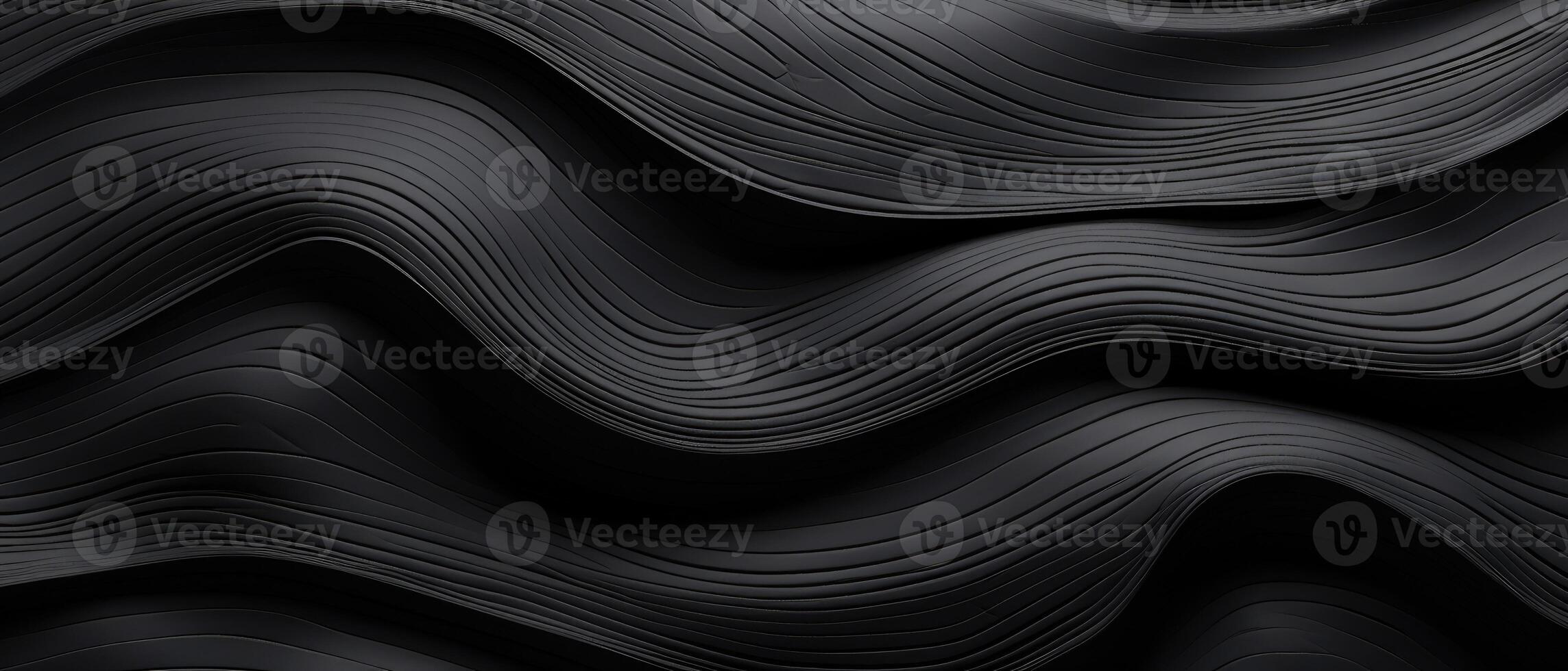 ai généré détaillé et fascinant, un abstrait fermer de biologique foncé noir et anthracite gris en bois agitant vagues, ai généré. photo