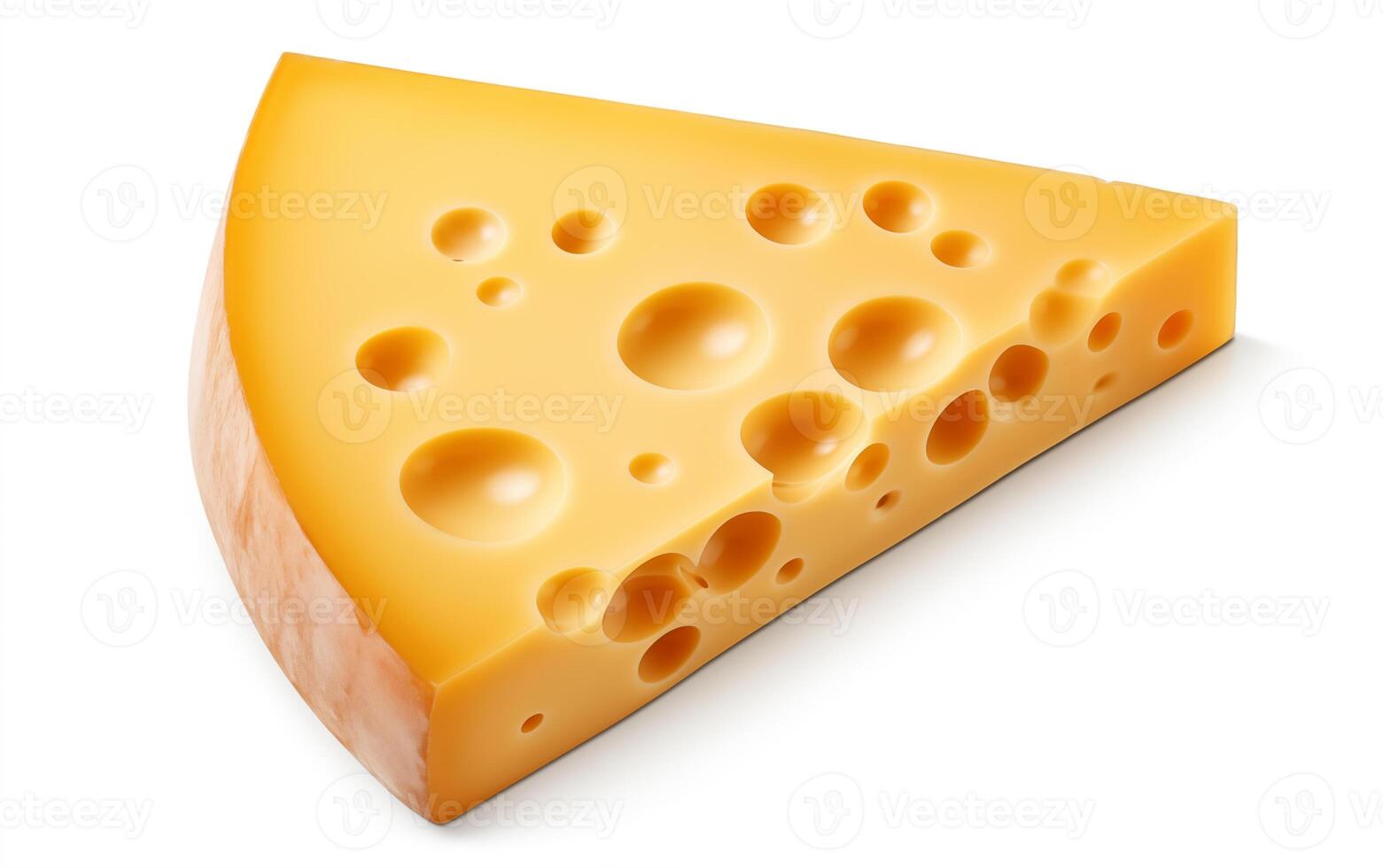 ai généré savoureux fromage pièces isolé sur blanc Contexte photo