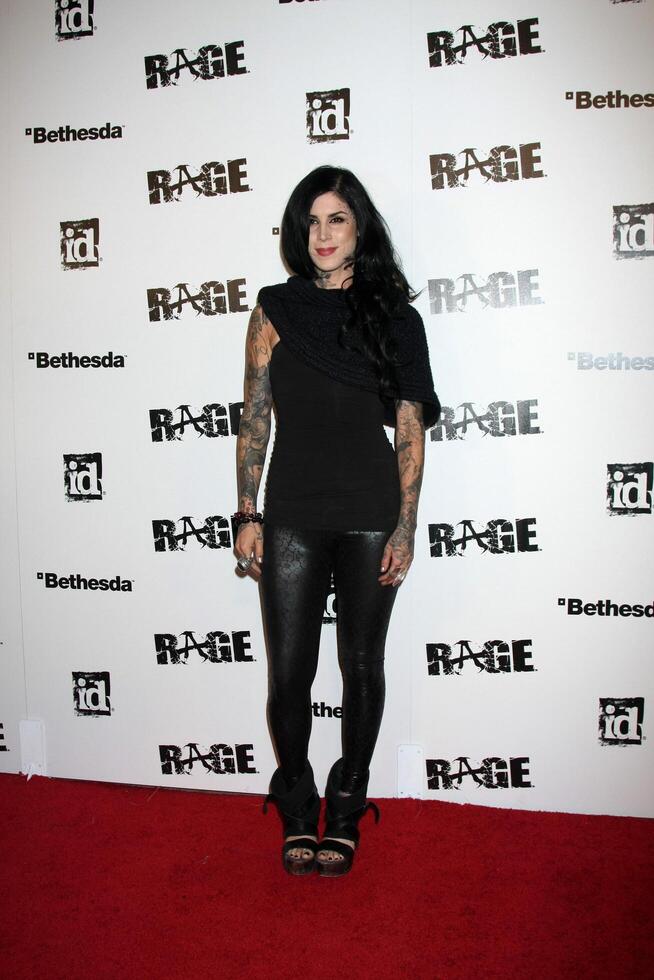 los angeles - sept 30 kat von ré en arrivant à le rage Jeu lancement à le quartiers chinois historique central place sur septembre 30, 2011 dans los anges, Californie photo