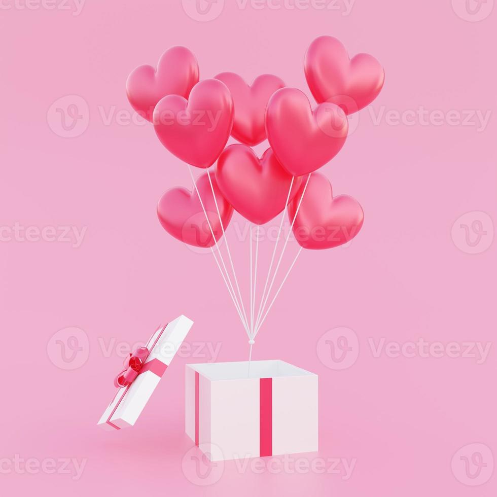 Ballons En Forme De Coeur Rouge Isolé Sur Fond Blanc. Valentin Banque  D'Images et Photos Libres De Droits. Image 11535824