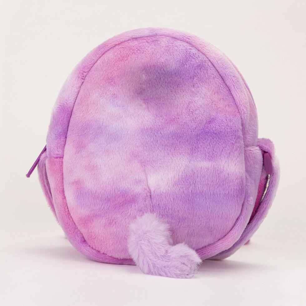 corps de ross Licorne Messager les enfants sac espace de rangement portefeuille Sac à main bourse bébé les filles isolé sur une blanc Contexte. zippé et épaule les bretelles. Toile école sac à dos. Haut voir. photo