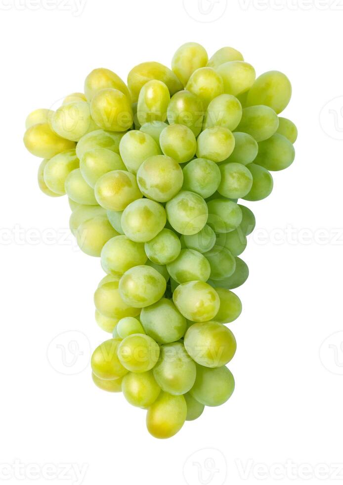 vert grain de raisin fruit isolé photo