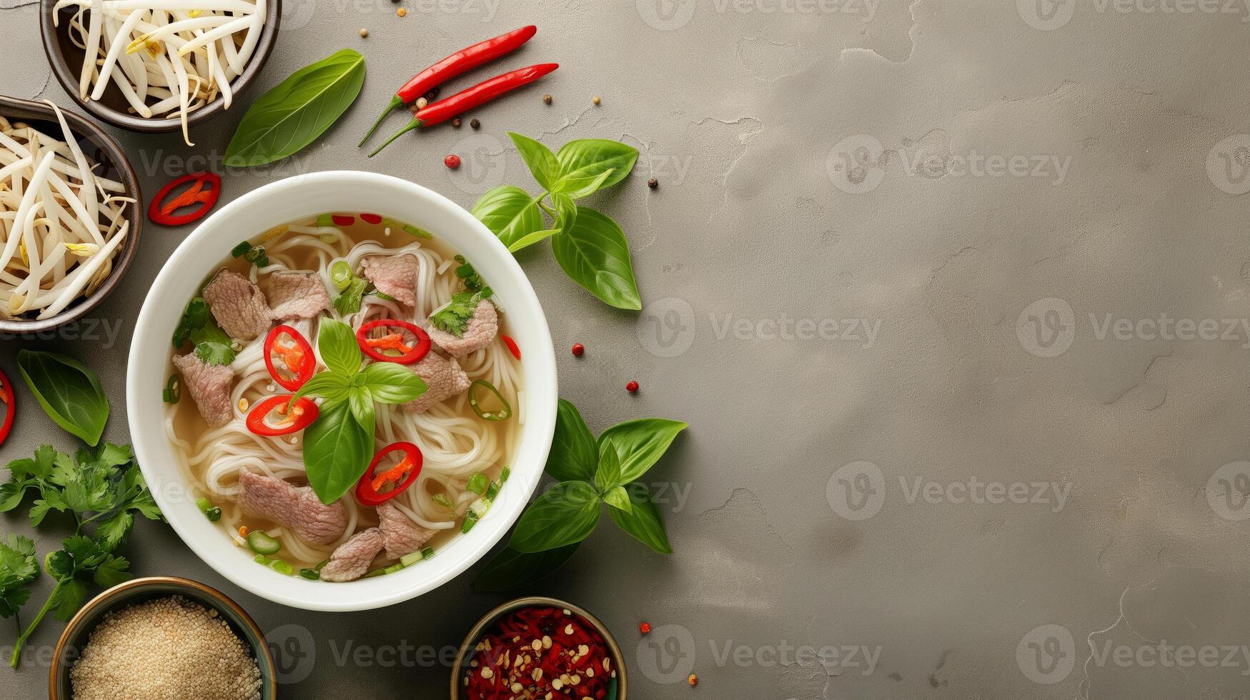 ai généré authentique vietnamien pho soupe délicatesse photo