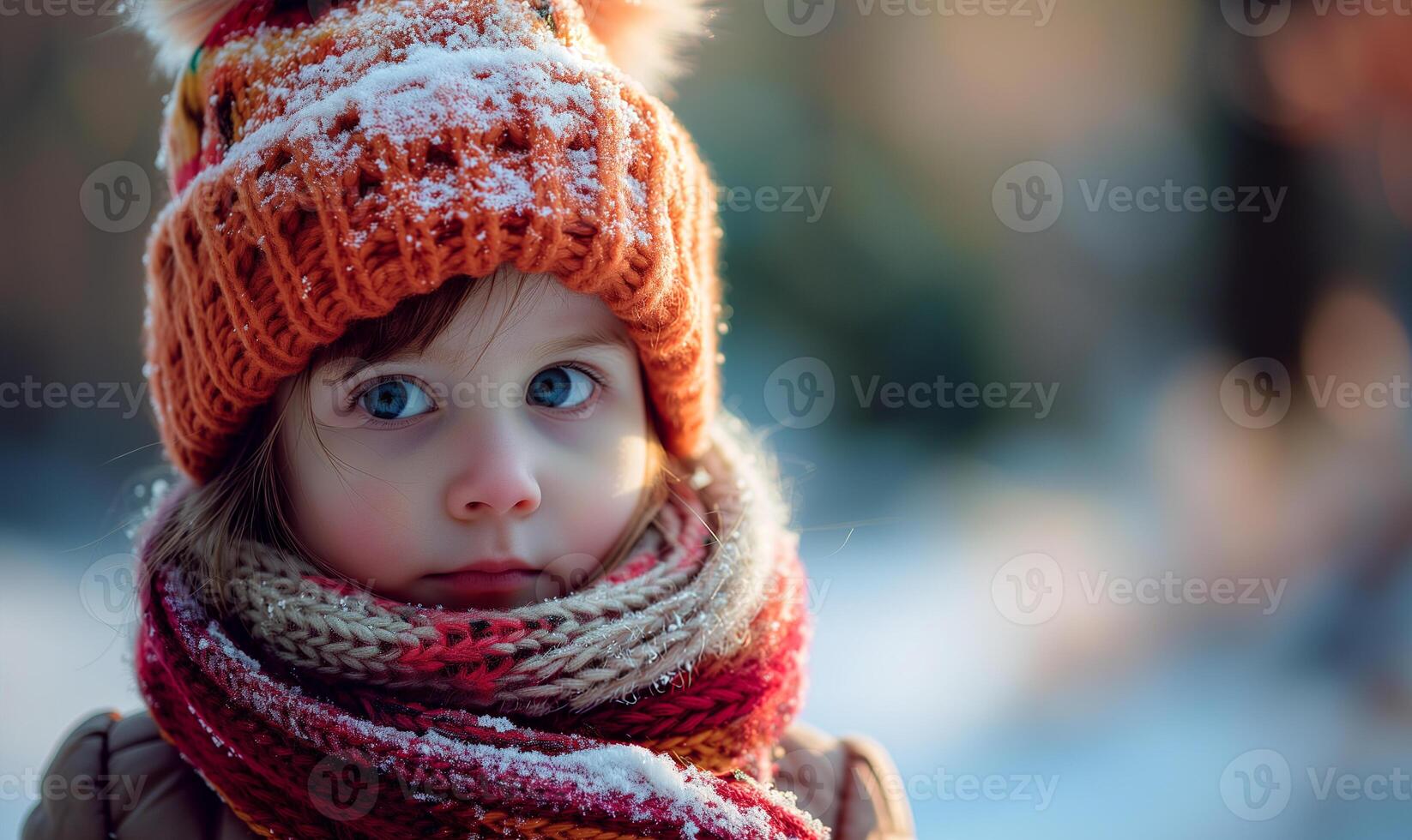 ai généré une enfant habillé dans hiver pour sa hiver photo session. généré par artificiel intelligence.