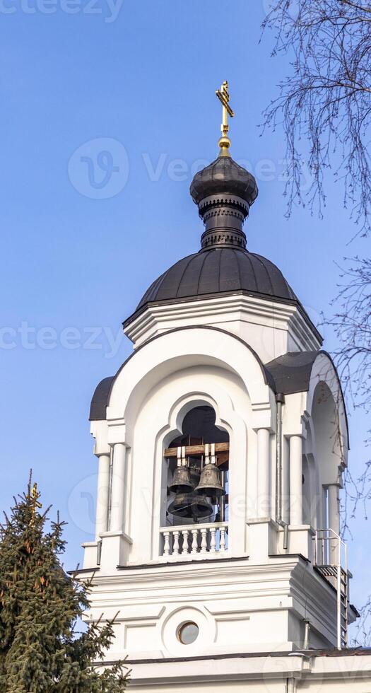 coup de le dômes de le orthodoxe église.. religion photo