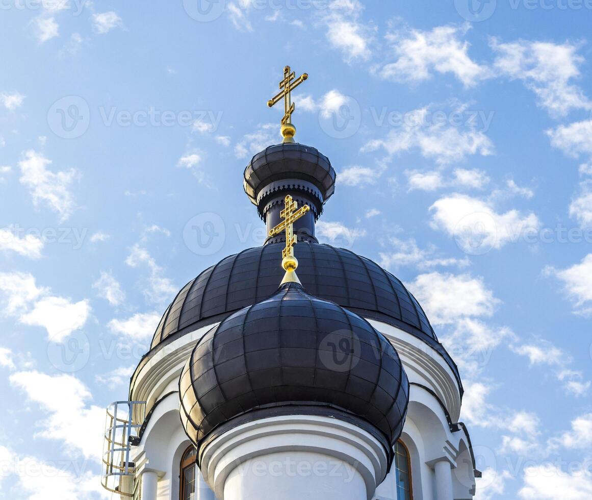 coup de le dômes de le orthodoxe église.. religion photo