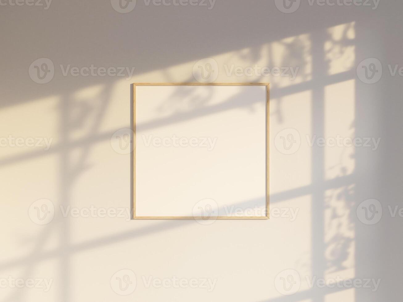 maquette affiche Cadre dans moderne intérieur Contexte avec été lumière du soleil photo