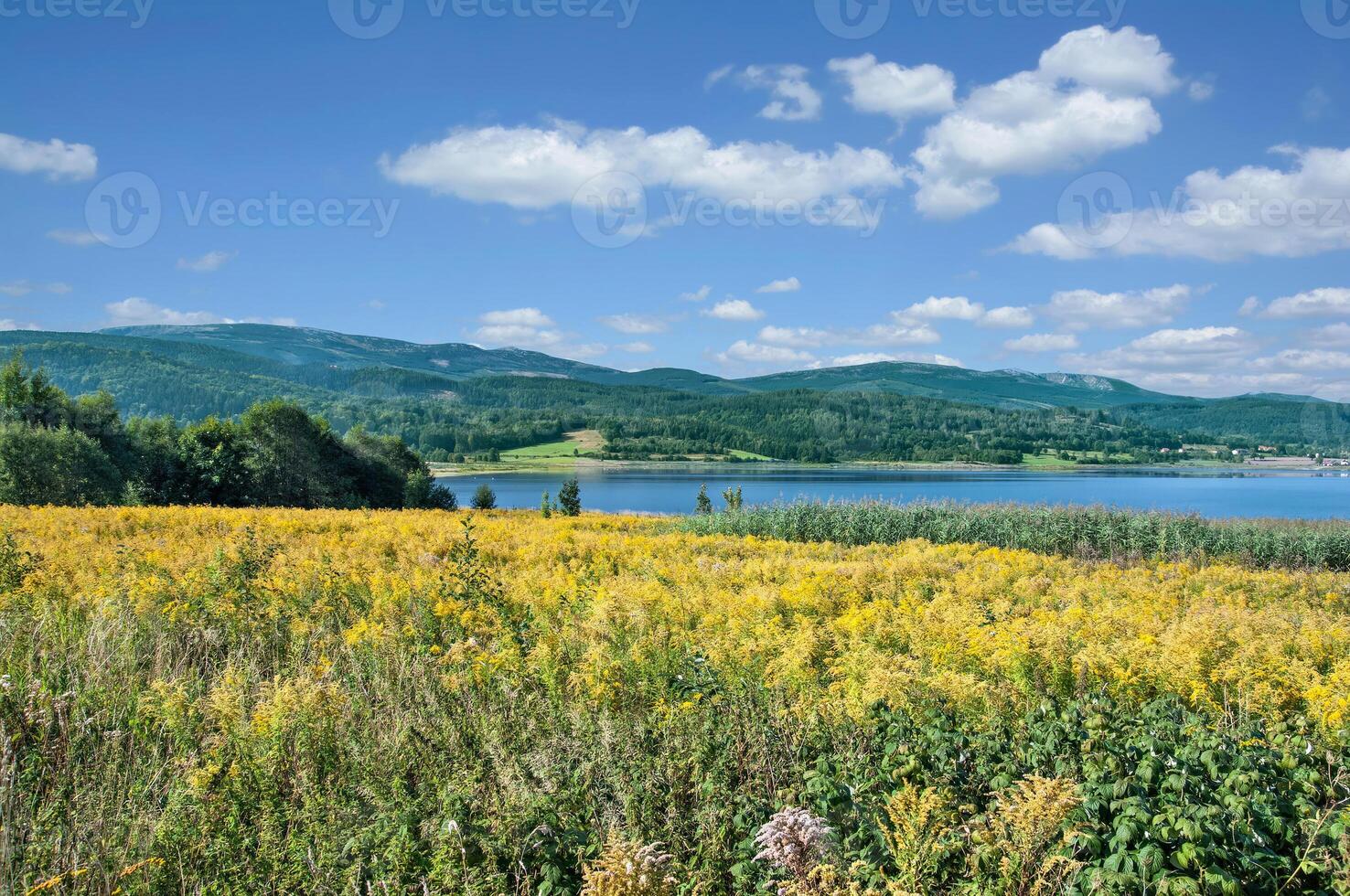 vue de snezka resp.sniezka dans krkonose, tchèque république et Pologne photo