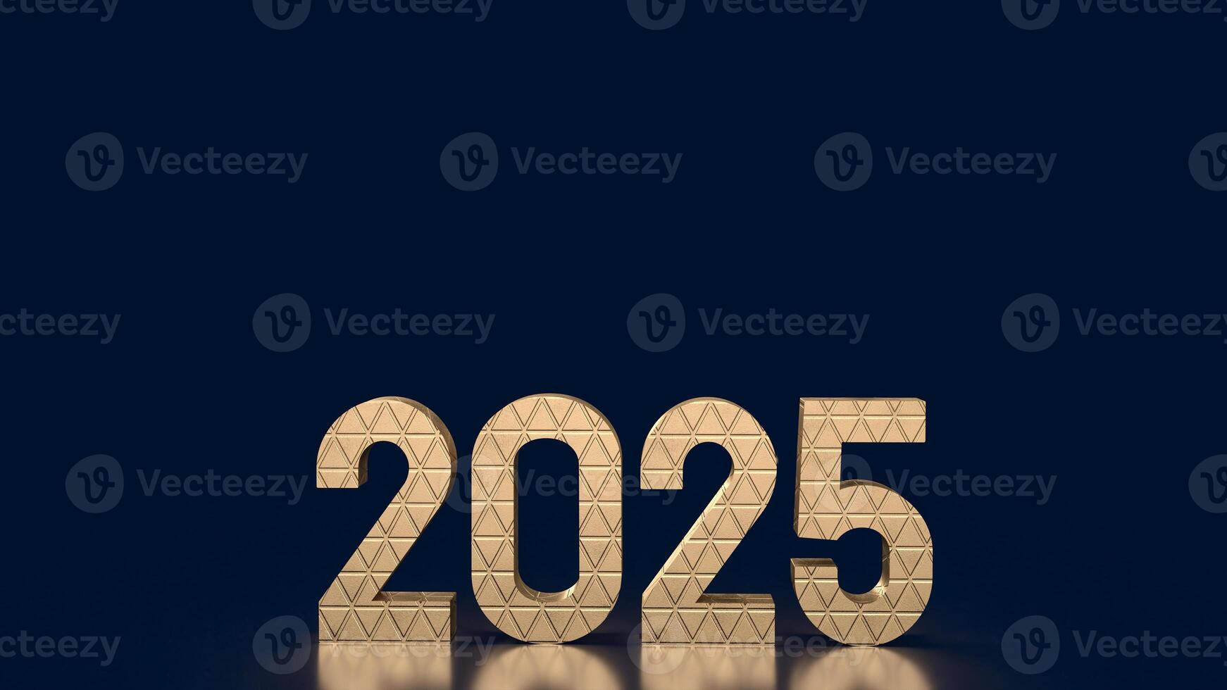 le or nombre 2025 pour Nouveau année ou fête concept 3d le rendu. photo