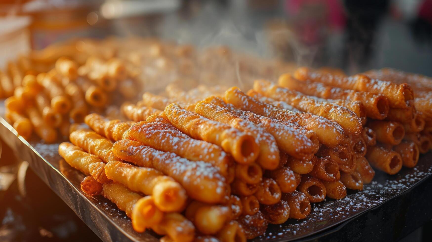 ai généré vendeurs offre l'eau à la bouche rue nourriture, de Churros à Empanadas photo