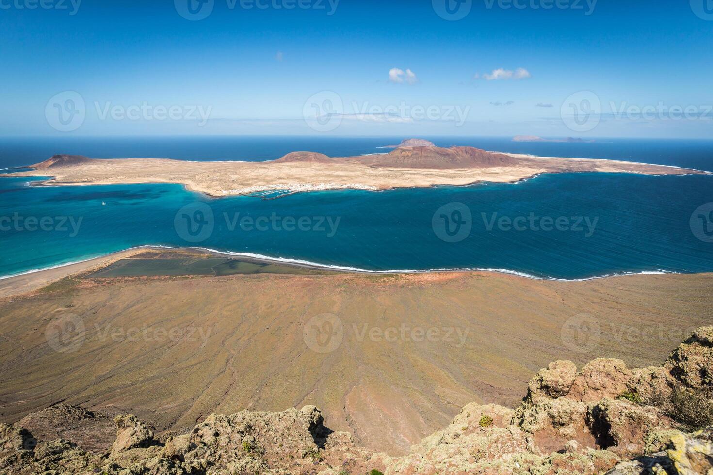 vue de graciosa île de mirador del Rio, lanzarote île, canari îles, Espagne photo