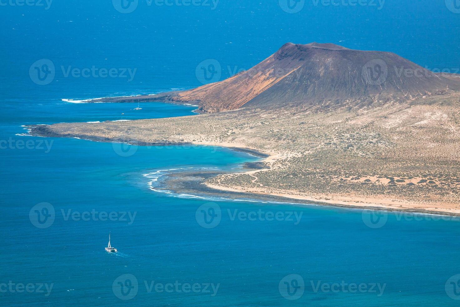 vue de graciosa île de mirador del Rio, lanzarote île, canari îles, Espagne photo