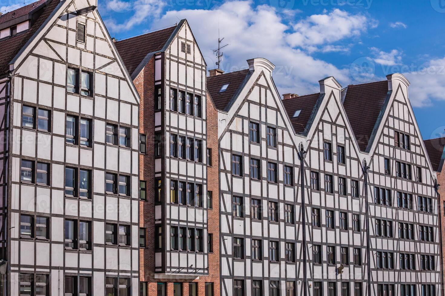 magnifique architecture de le vieux ville de Dantzig, Pologne. photo