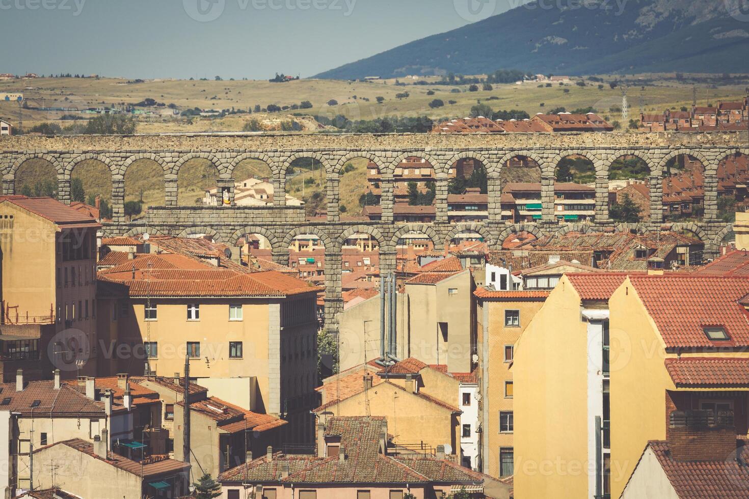 romain aqueduc pont de Ségovie, Castille Léon, Espagne photo