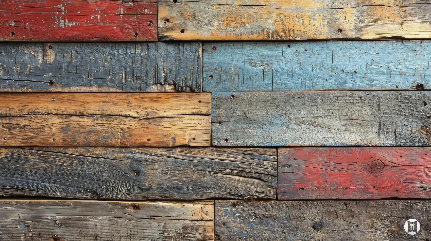 ai généré usé par le temps bois planches, chaque palier le unique charme de des fissures et séduisant bois fibres. vieux bois Contexte. photo