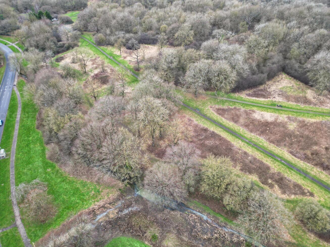 haute angle vue de Corby ville de Northamptonshire Angleterre uni Royaume. novembre 1er, 2023 photo