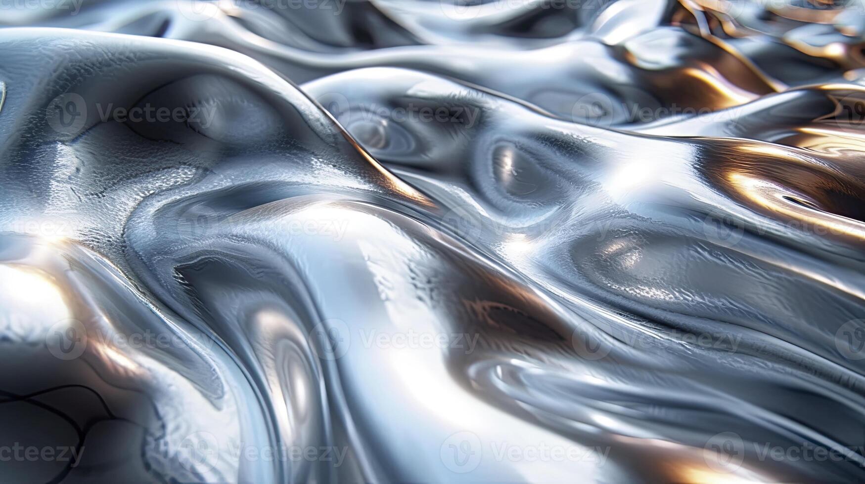 ai généré liquide chrome Contexte. le fascinant de liquide chrome graphique conception. le éclat et dynamique la nature de liquide chrome, unique visuel qualités. futuriste et haute technologie éléments. photo