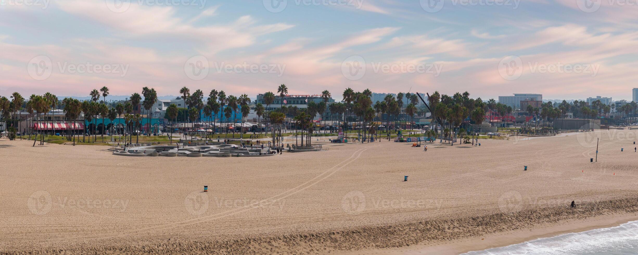 Venise plage los angeles Californie la été bleu aérien voir. photo