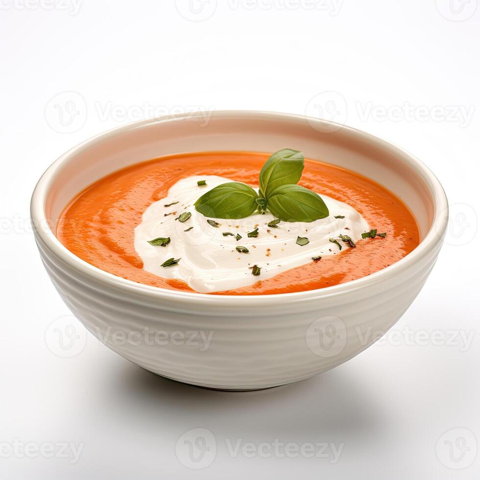 ai généré tomate soupe fermer photo