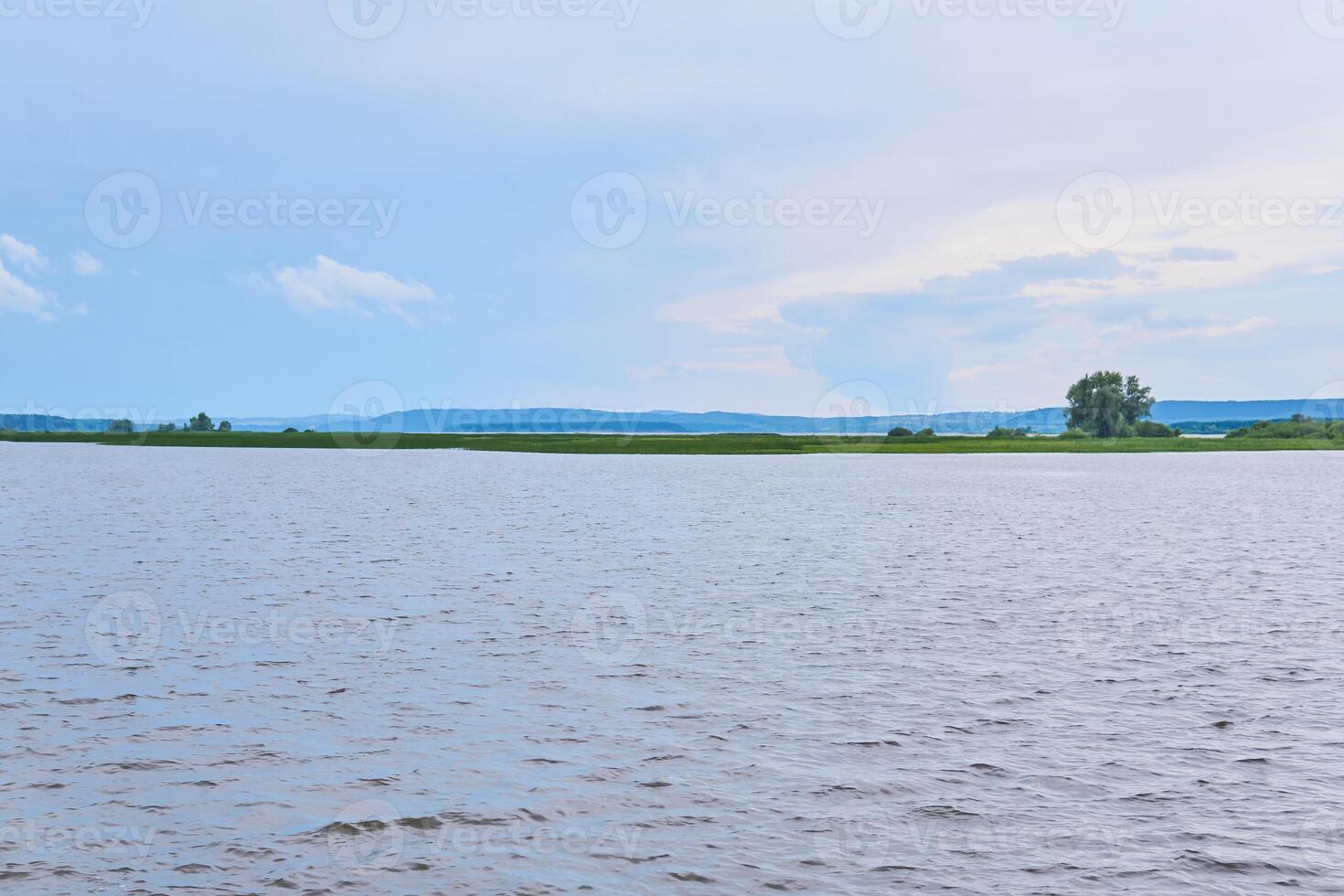 roseau île dans le milieu de le rivière photo