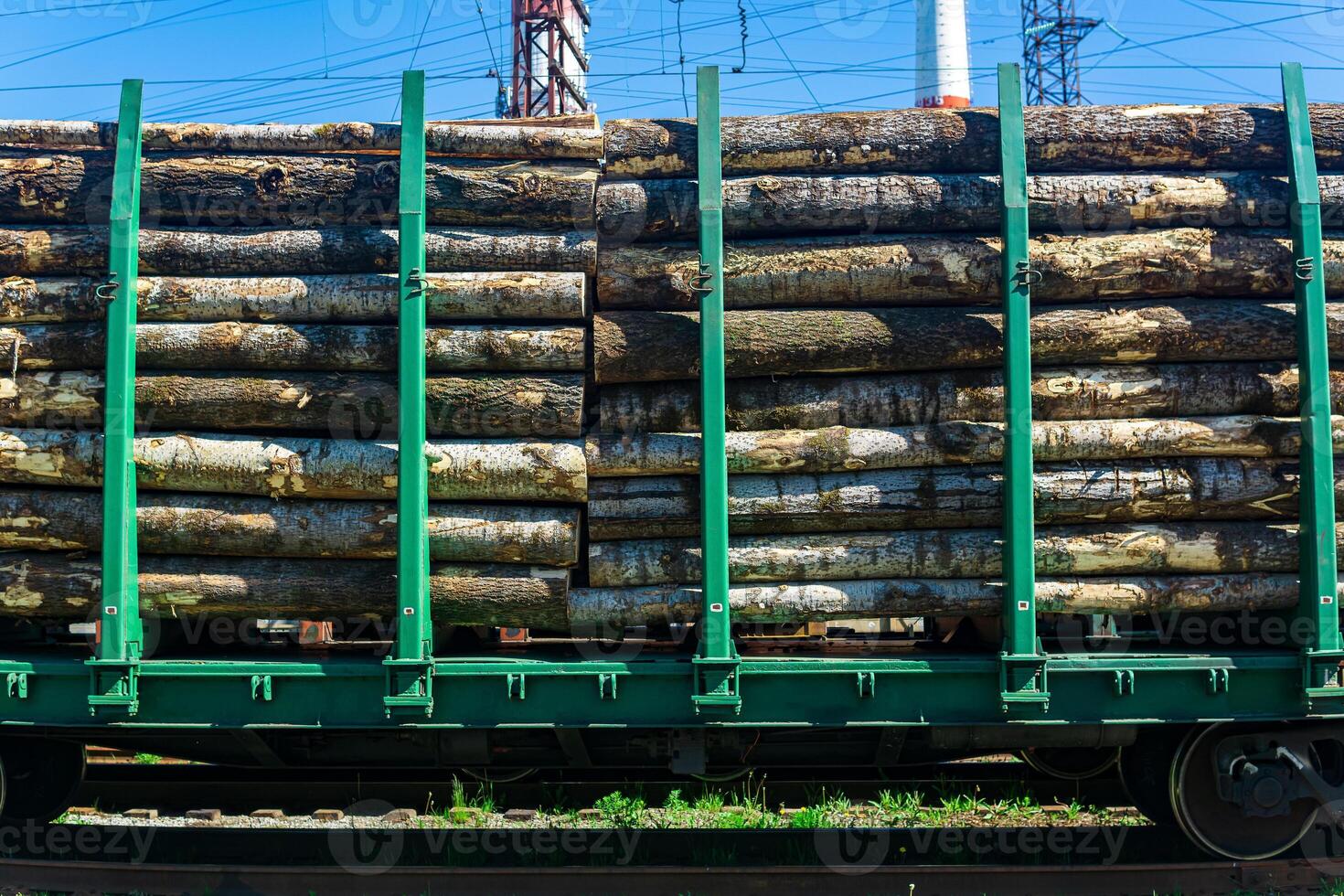 chargé chemin de fer wagons pour porter de journaux fermer photo