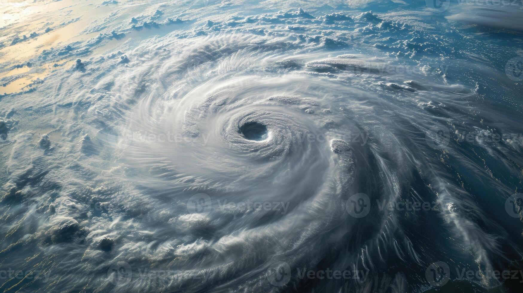 ai généré ouragan Florence plus de atlantiques. Satellite voir. super typhon plus de le océan. le œil de le ouragan. le atmosphérique cyclone photo