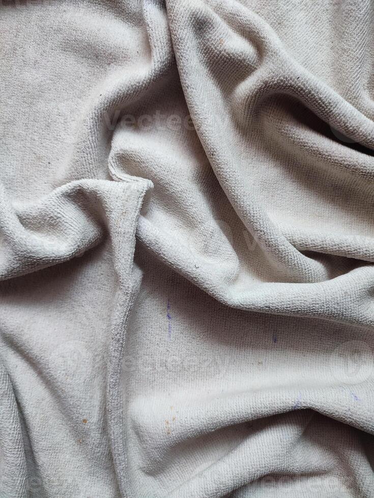 texture, modèle, Contexte de sale blanc serviette exposé à lumière du soleil photo