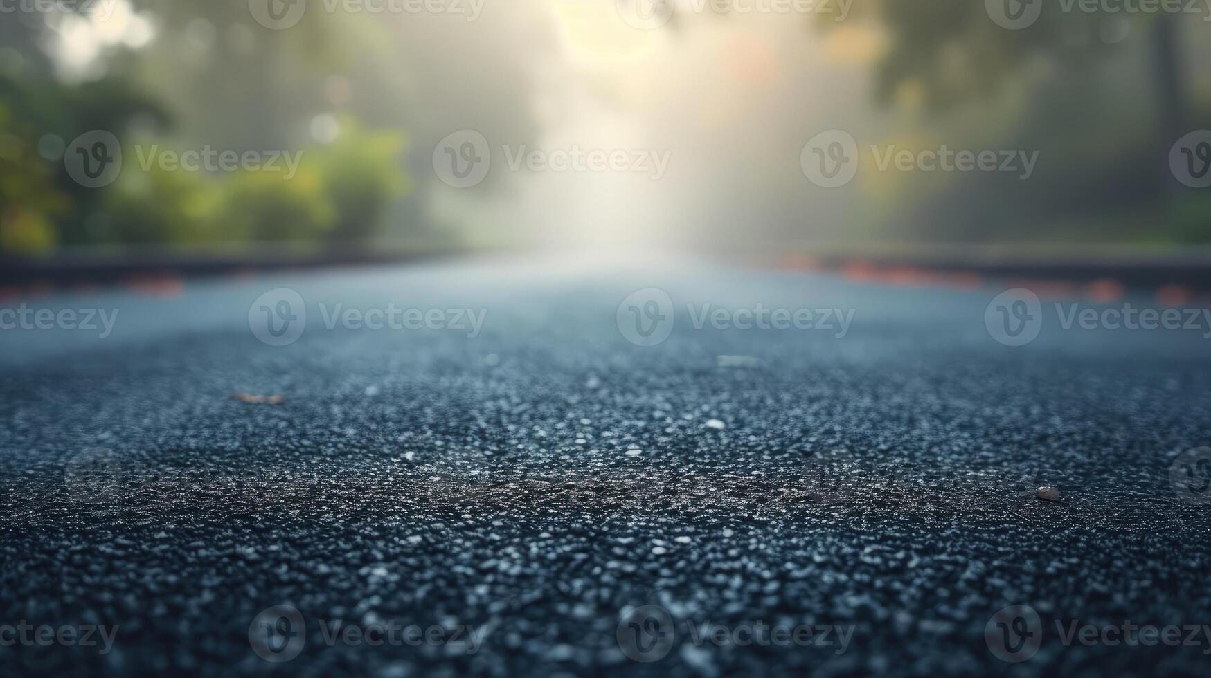 ai généré Créatif floue Extérieur asphalte Contexte avec brouillard photo