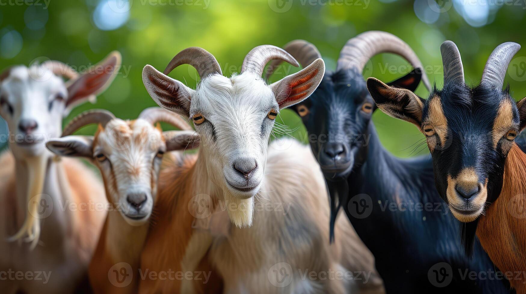 ai généré une groupe de chèvres photo