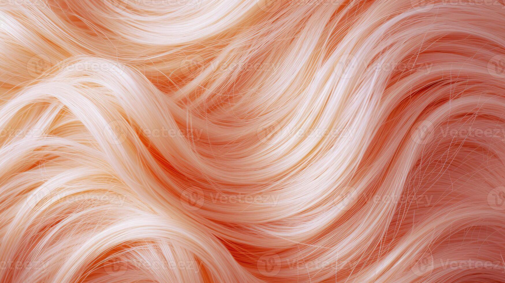 ai généré génératif ai, pêche duvet Couleur de 2024, cheveux texture Contexte photo