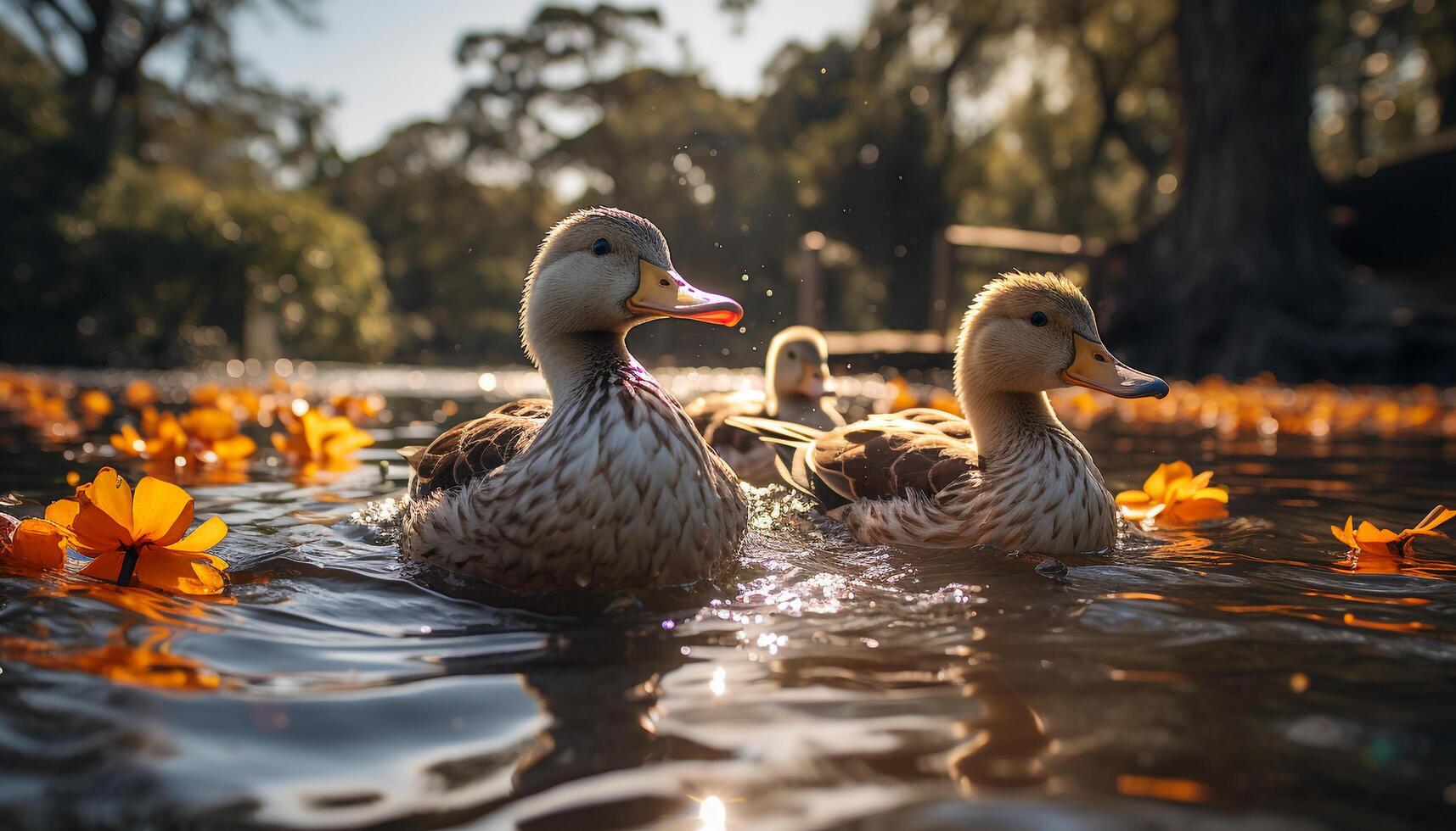 ai généré colvert canard charlatan dans le magnifique la nature généré par ai photo