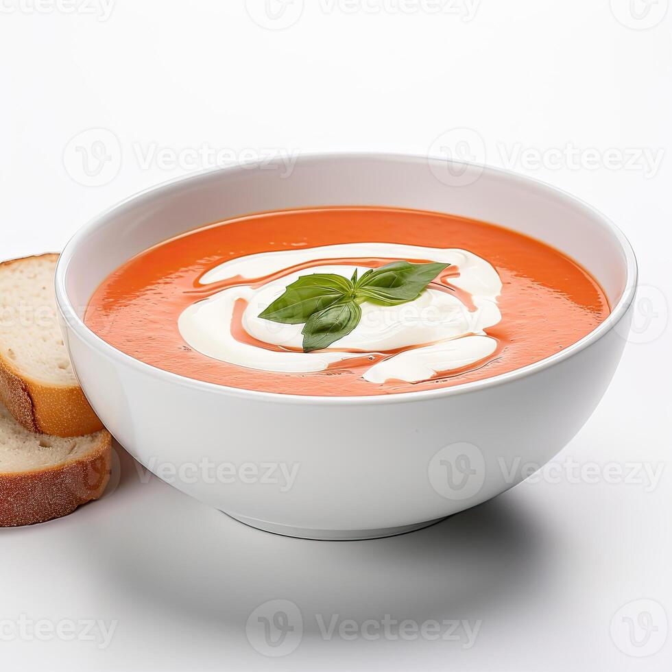 ai généré tomate soupe fermer photo