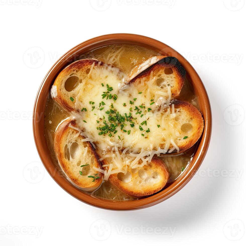 ai généré oignon soupe fermer photo