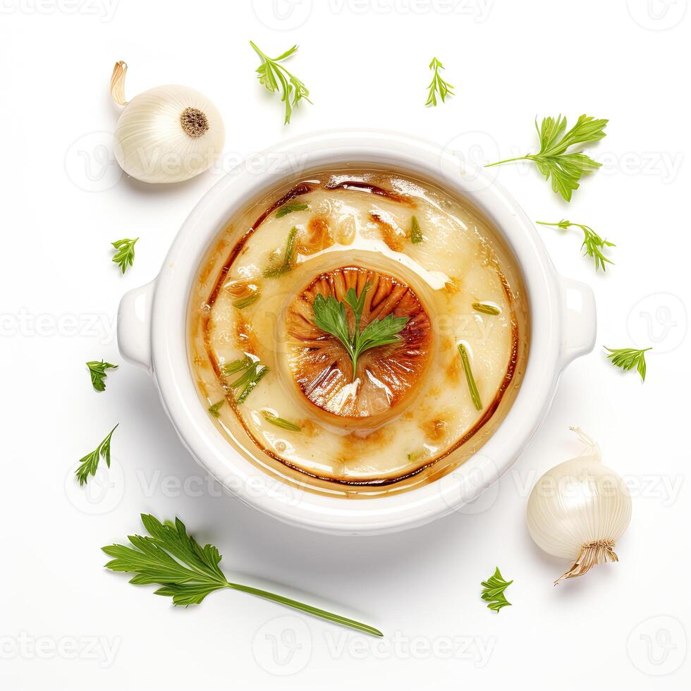 ai généré oignon soupe fermer photo