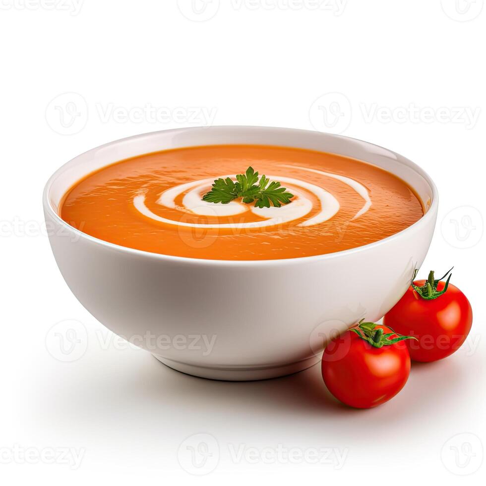 ai généré tomate soupe fermer photo