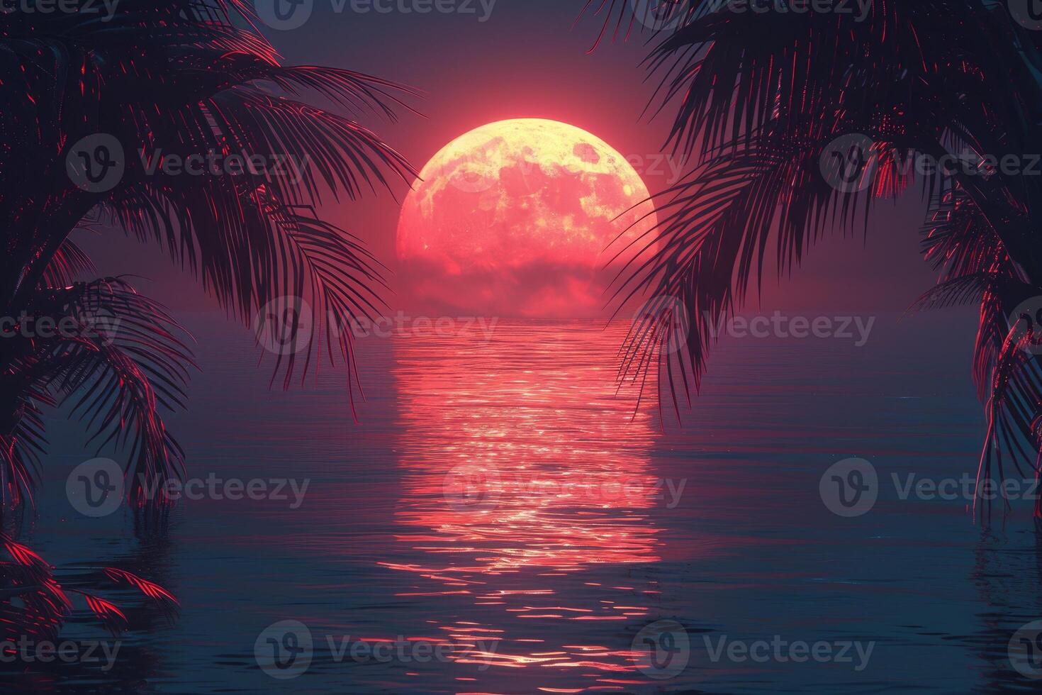 ai généré magnifique tropical le coucher du soleil sur océan plage professionnel la photographie photo