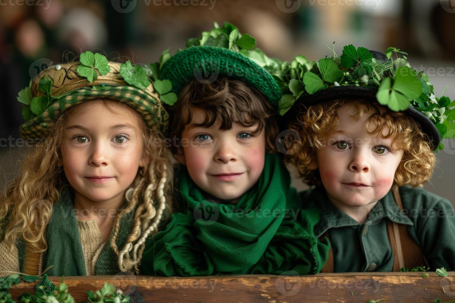 ai généré st. patrick's journée à thème gâteau et desserts avec de fête décorations photo