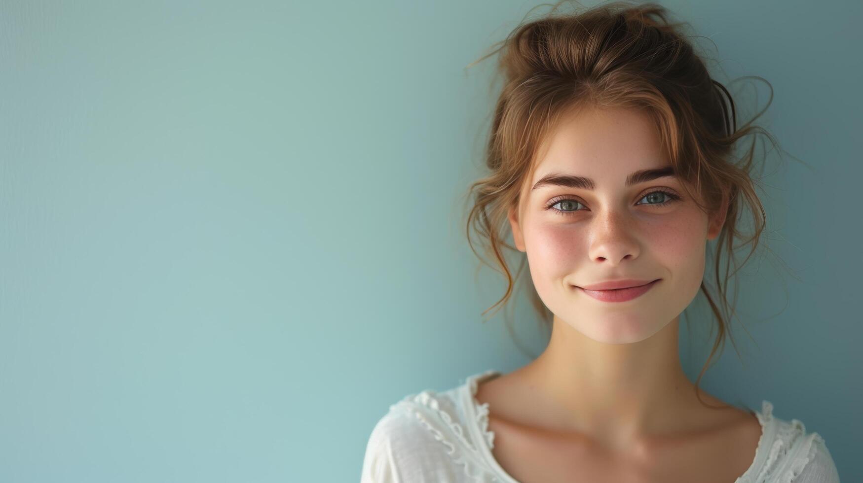 ai généré une insouciant fille avec un la glace crème cône, sa content sourire ajouter charme à le Cadre photo