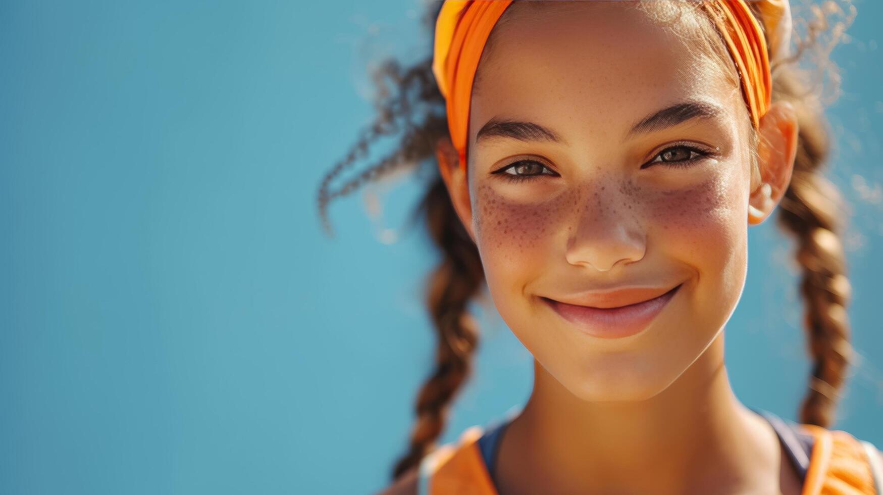 ai généré une Jeune les athlètes sourire miroirs leur dévouement à des sports et réalisation de pointe performance photo