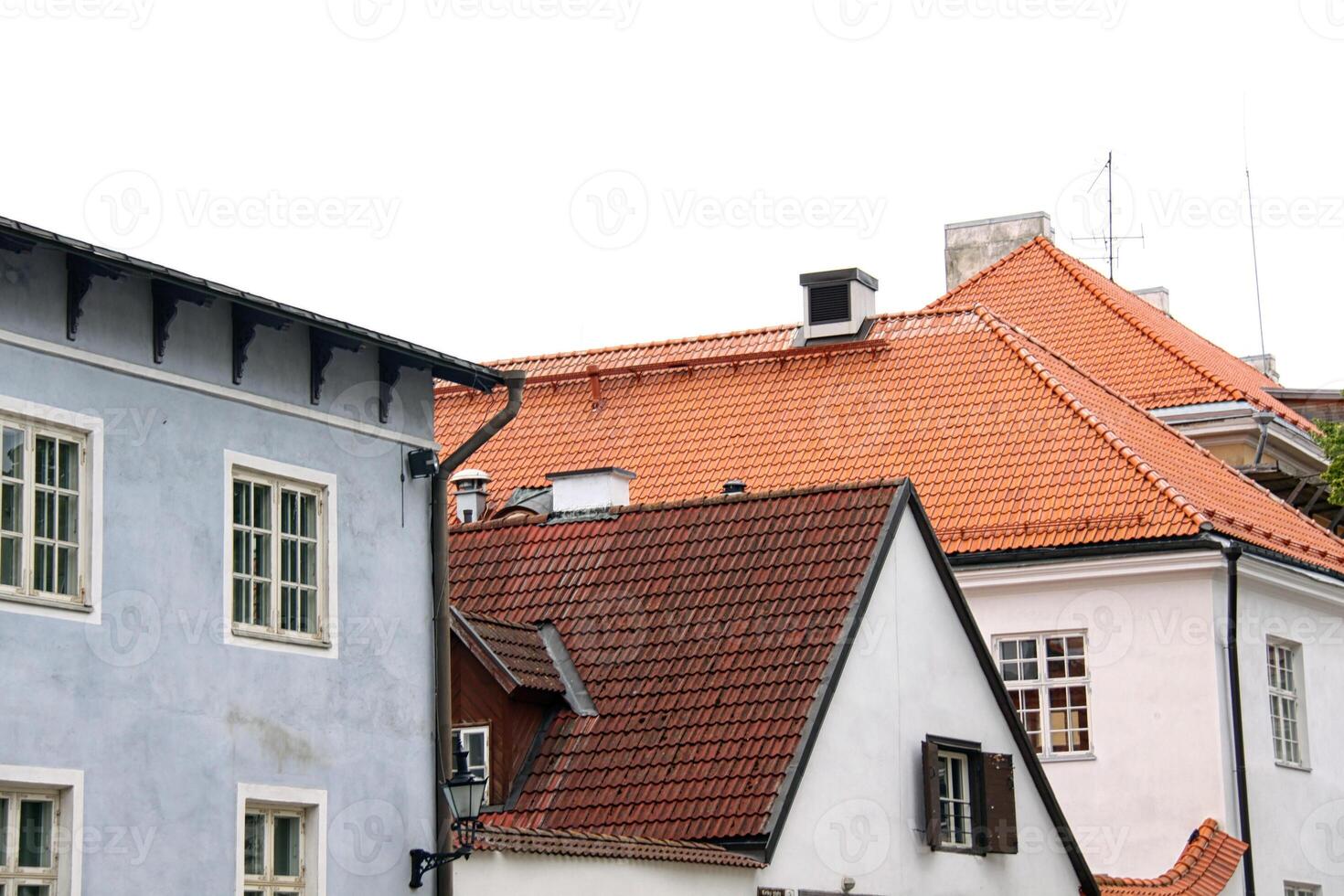 vieux Maisons dans Tallinn, Estonie photo