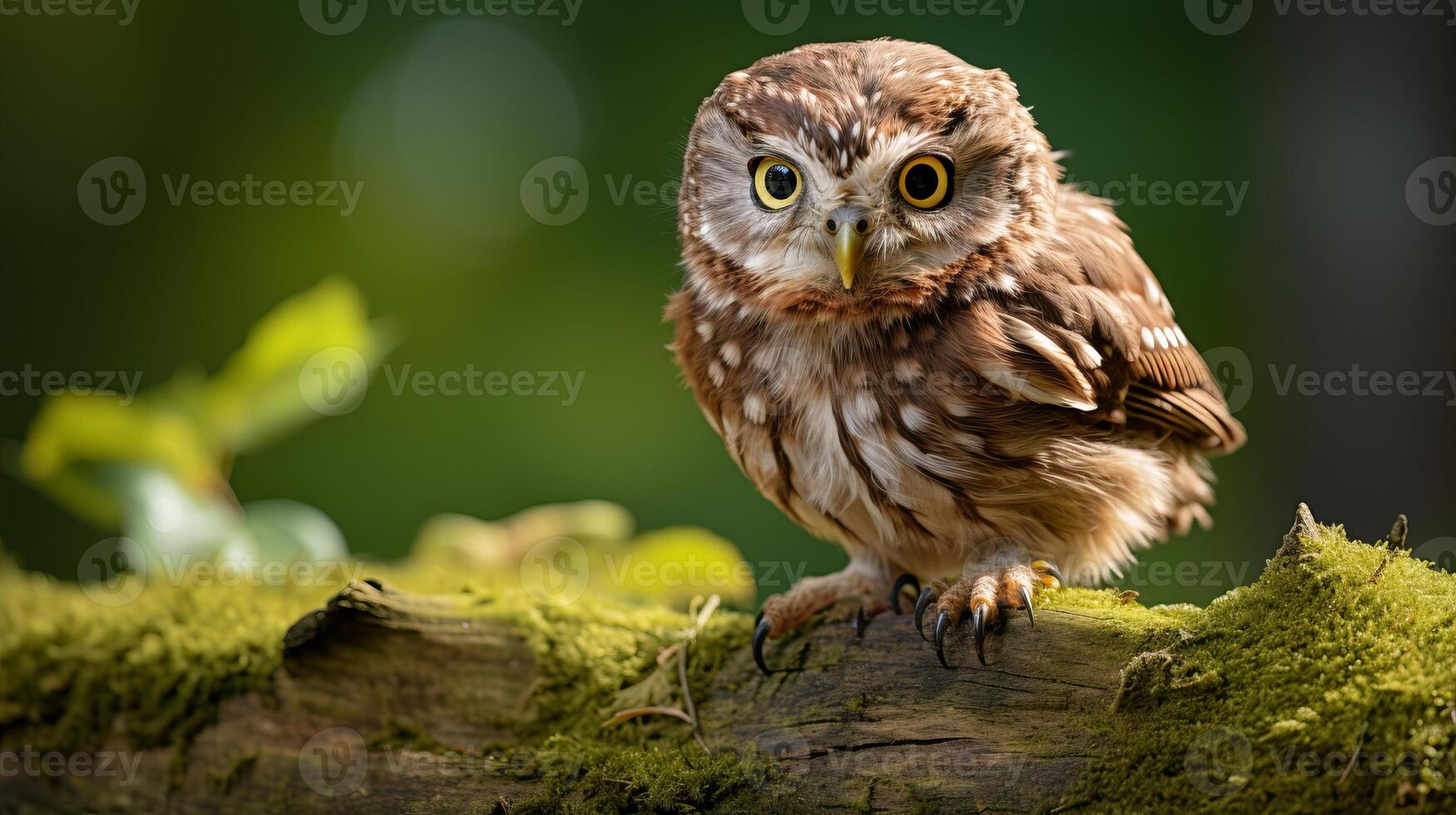 ai généré magnifique hibou repos sur une arbre branche capturé dans Stupéfiant faune la photographie image photo