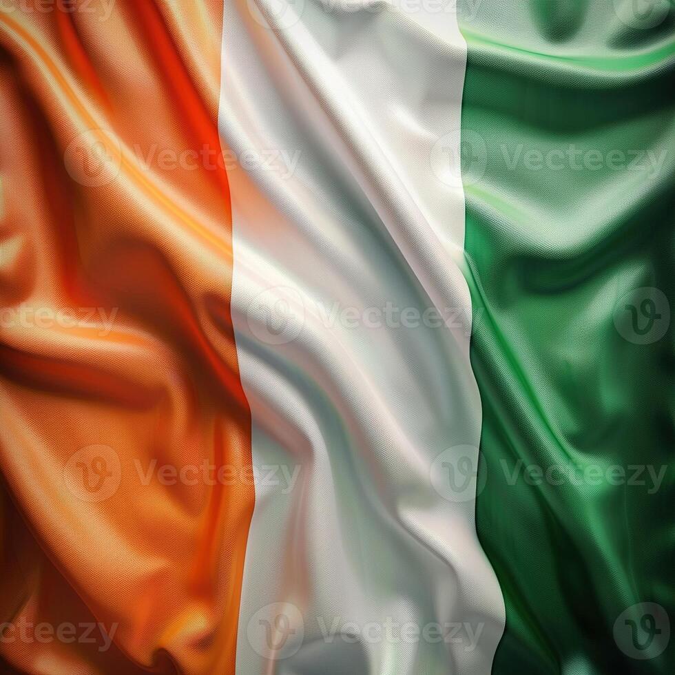 ai généré illustration de réaliste irlandais drapeau Contexte ai généré photo