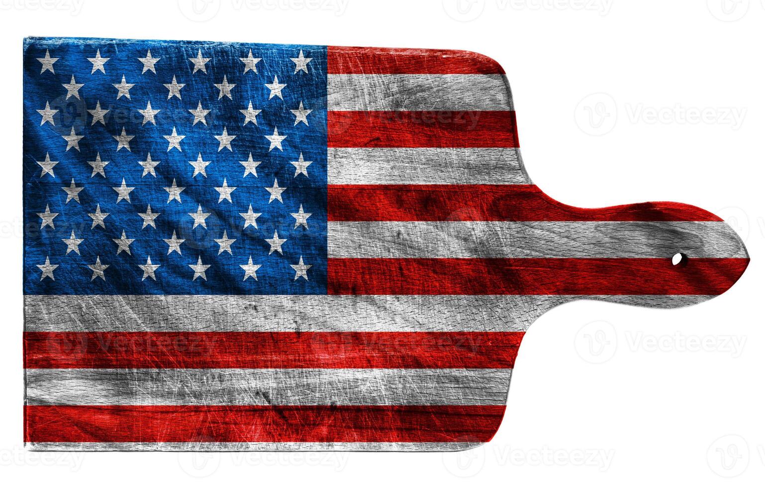 Etats-Unis drapeau sur blanc photo