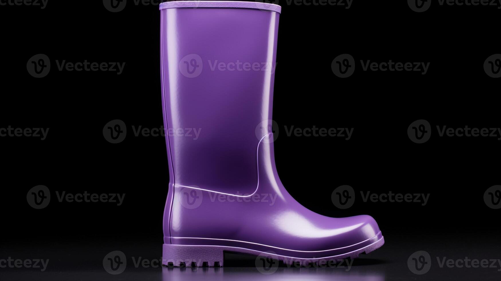 ai généré violet pluie bottes isolé sur blanc Contexte avec copie espace pour publicité. génératif ai photo