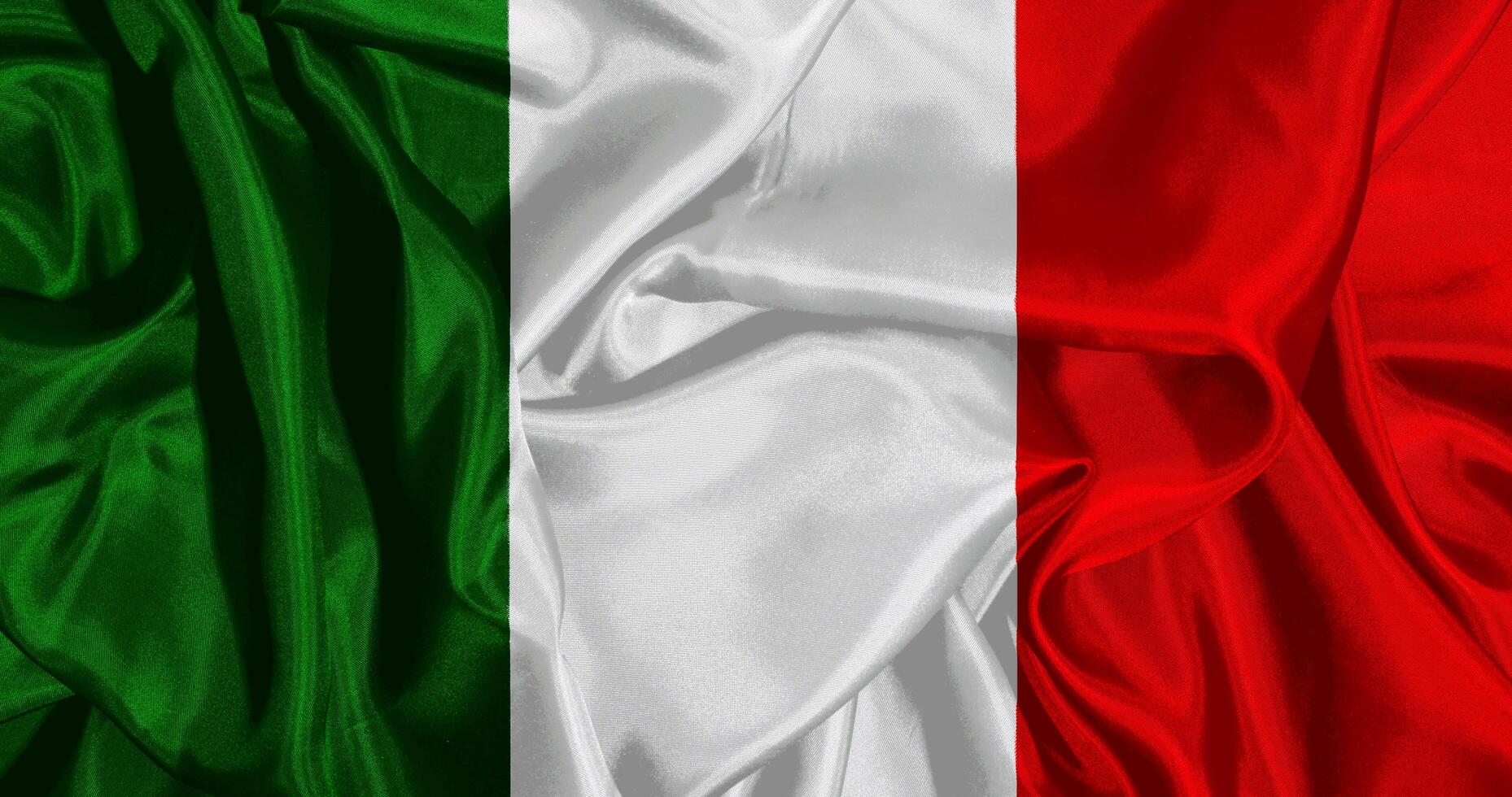 drapeau de Italie réaliste conception photo