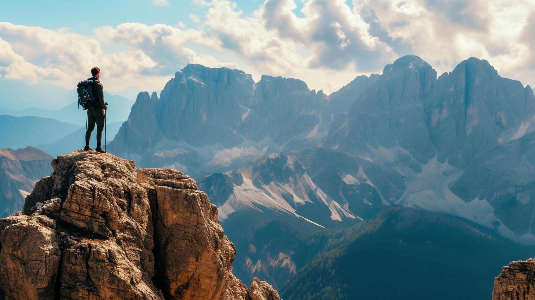 ai généré randonnée aventure, Contexte image, génératif ai photo