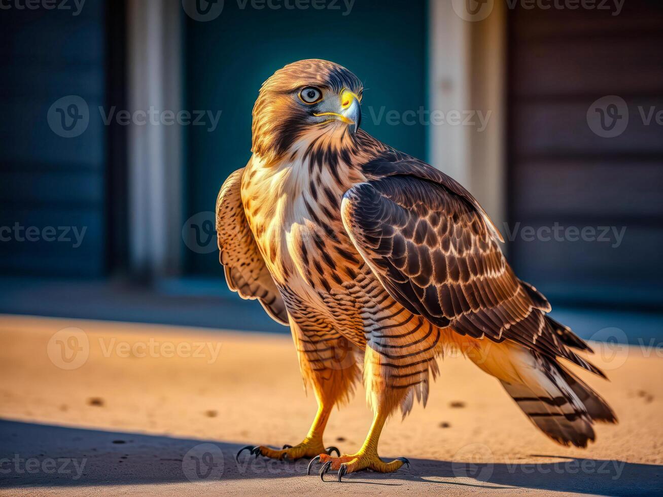 ai généré fermer photo de un Aigle ou faucon